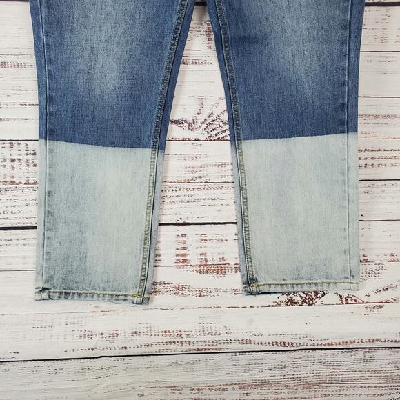 EVIDNT Los Angelos Malibu Crop Jeans Sz 30 Dip Dyed Two Toned Capri NWT Festival - Picture 9 of 15